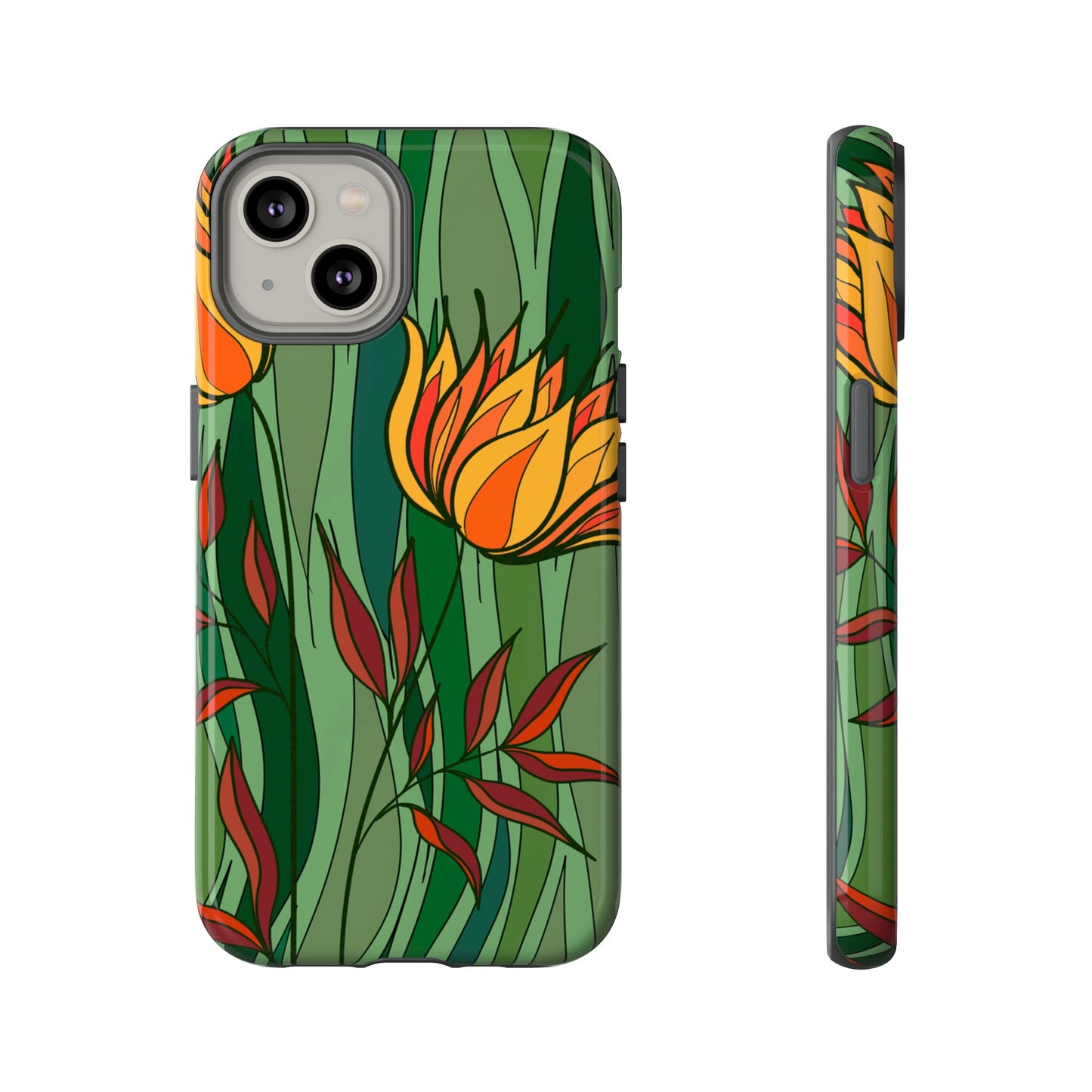 Vibrant Floral Phone Case, Nature-Inspired Tough Case, Eco-Friendly Cover, Unique Gift for Nature Lovers, Spring Decor