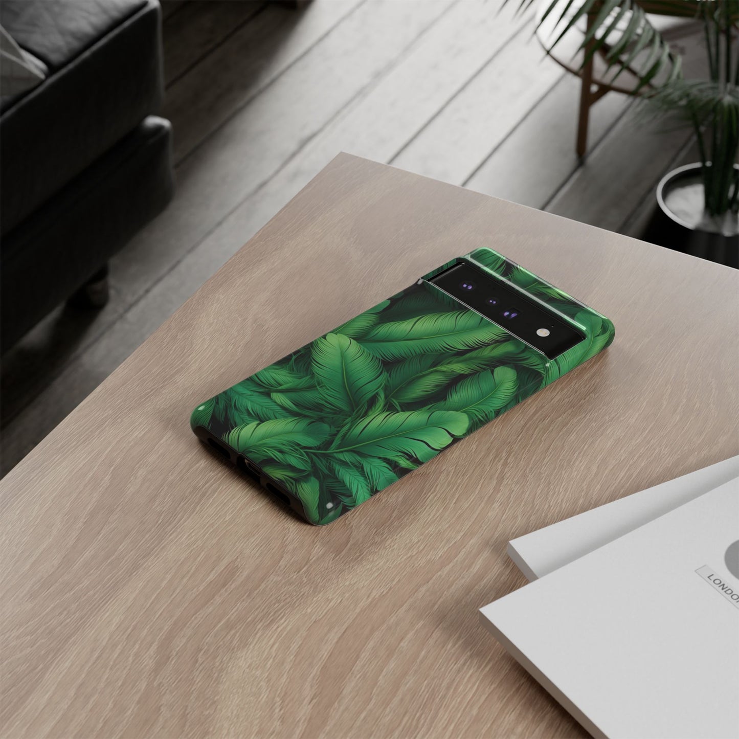 Tough Cases - Tropical Leaf Phone Case, Nature-inspired, Phone Accessory, Gift for Her, Jungle Theme, Eco-Friendly