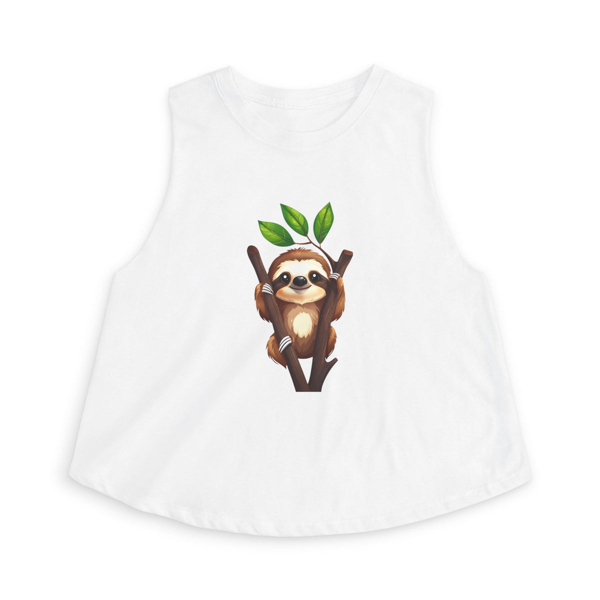 Sloth Hanging Cute Graphic Crop Top