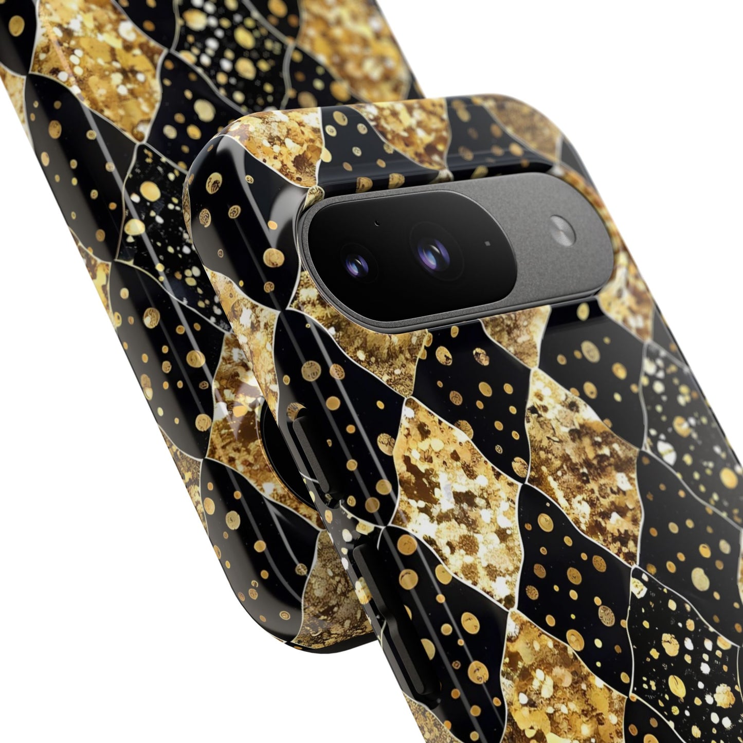 Elegant Gold & Black Phone Case for Tough Protection