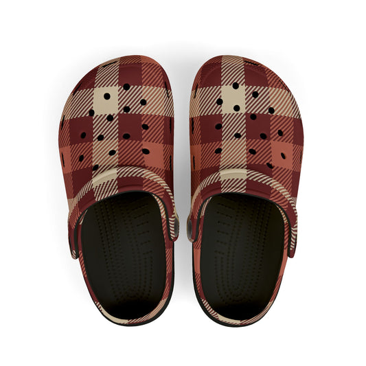 Plaid Kid's EVA Foam Clogs, Comfortable Slip-On Shoes, Perfect for Playdates, Casual Outings, Gifts, Everyday Wear