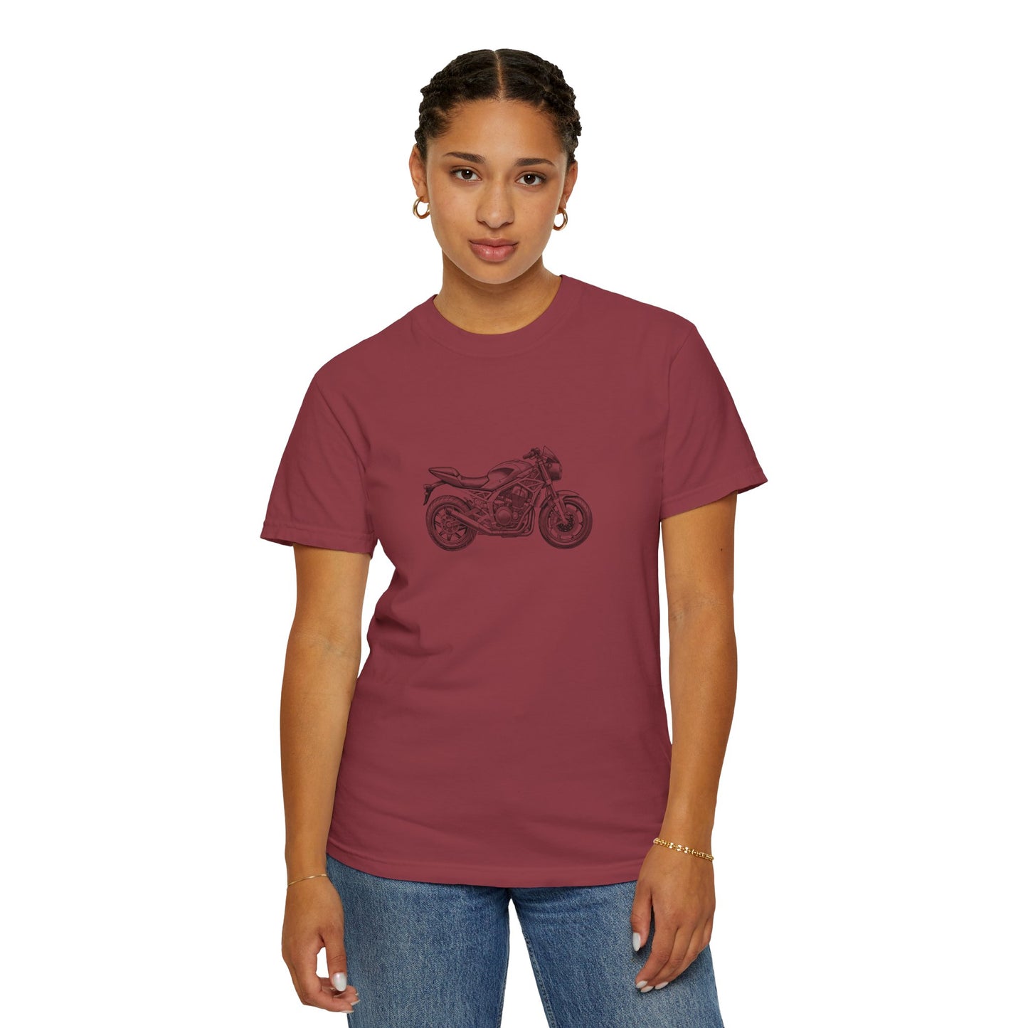 Motorcycle Vibes Unisex Garment-Dyed T-Shirt, Biker Tee for Motorcycle Enthusiasts, Gift for Riders, Casual Wear, Adventure Apparel