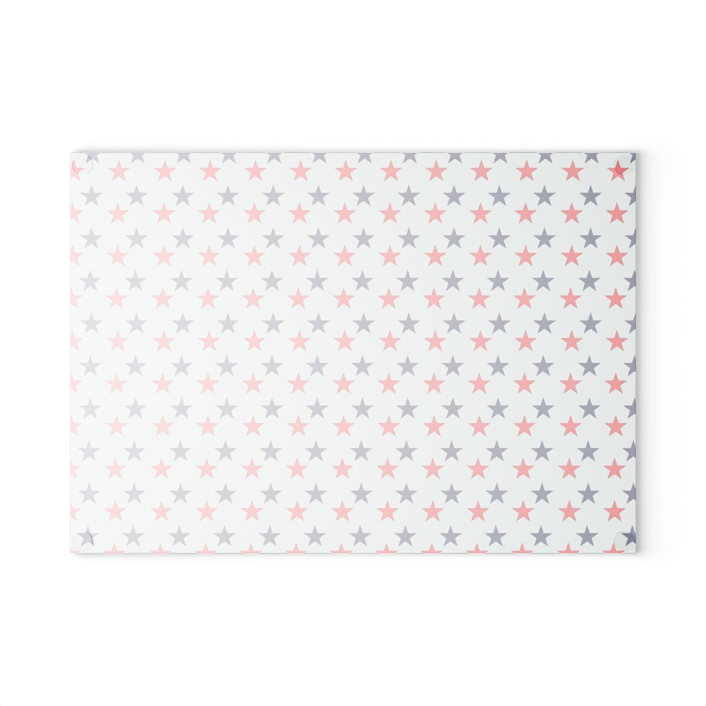 Glass Cutting Board stars red white and blue