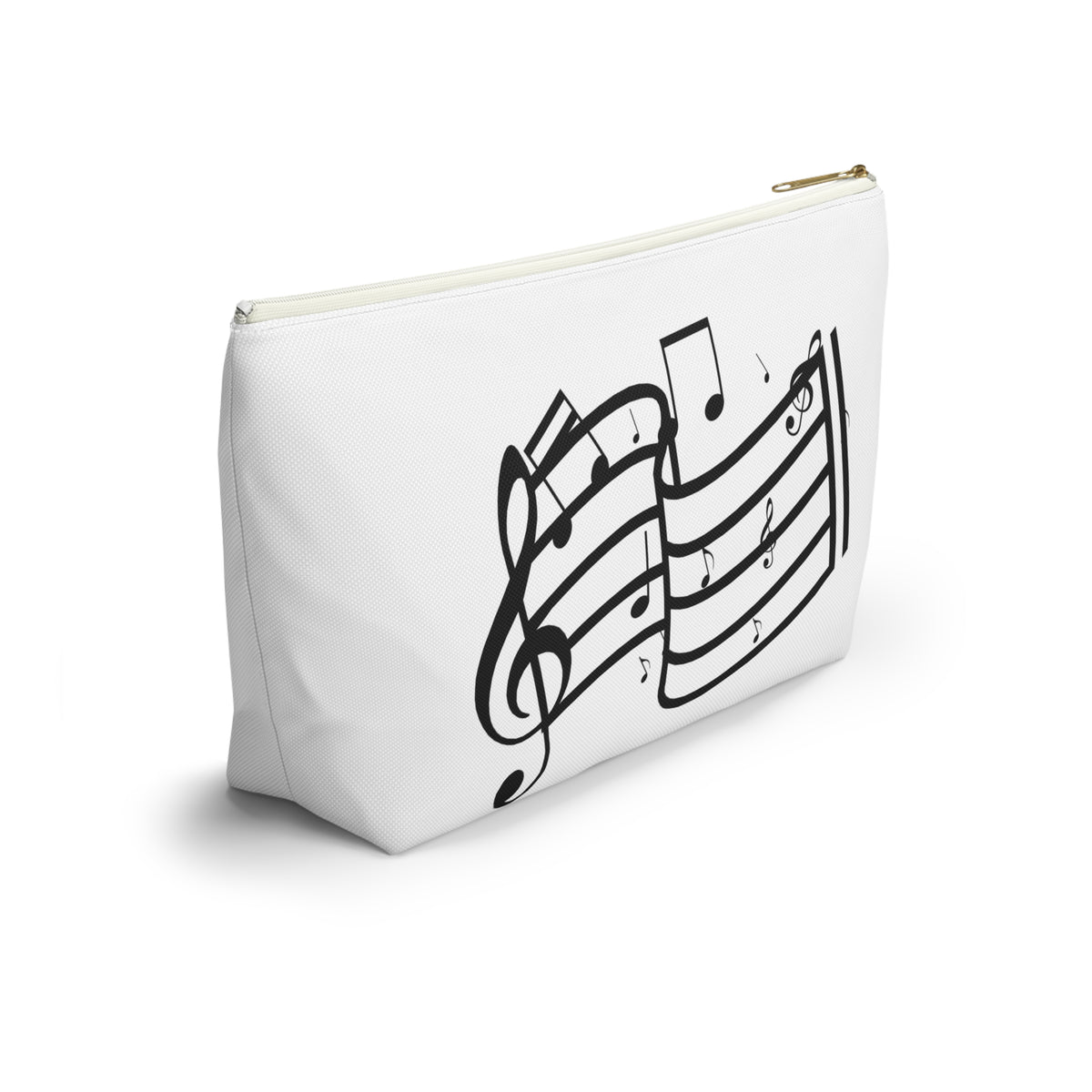 Music Notes Accessory Pouch — T-Bottom Makeup & Gadget Organizer