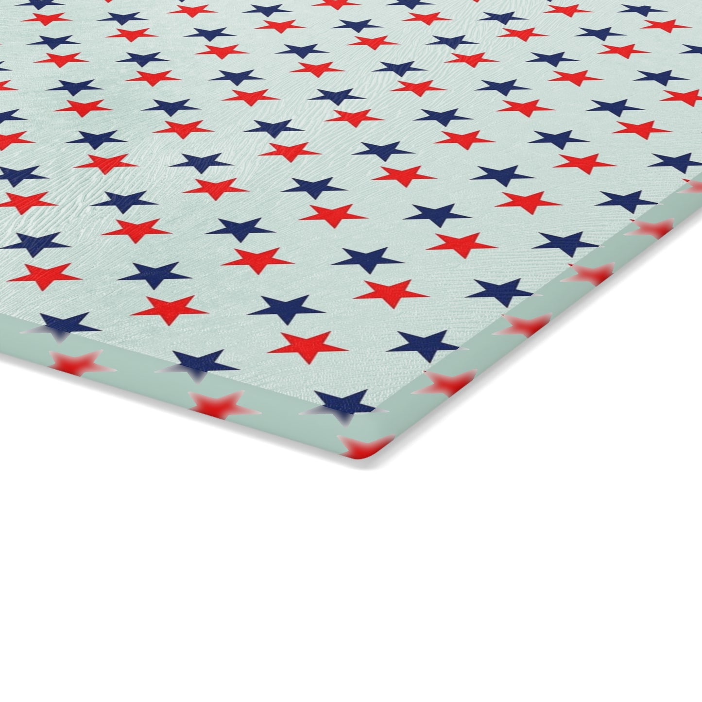 Glass Cutting Board stars red white and blue