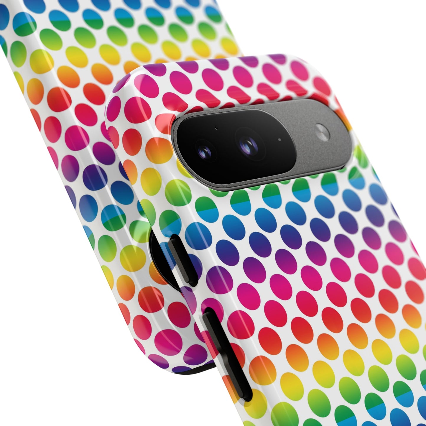 Rainbow Dot Phone Case, Colorful Phone Cover, Fun Phone Accessory, Gift for Friends, Trendy Mobile Case