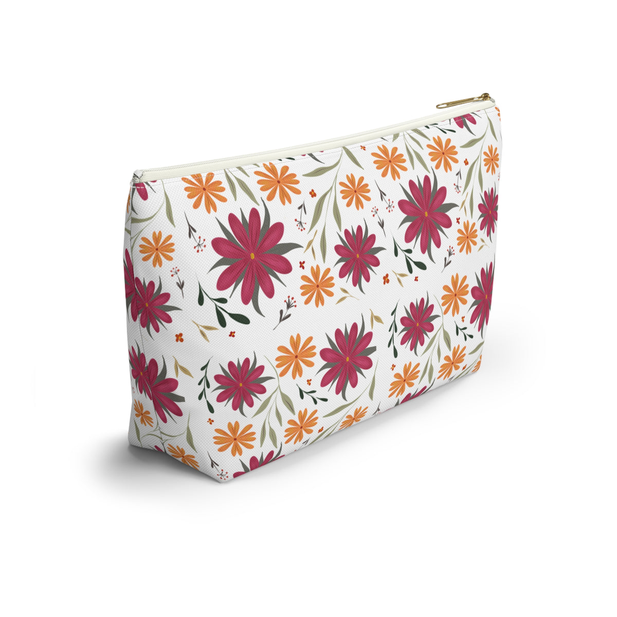 Floral Accessory Pouch - Ideal Travel Makeup Bag, Toiletry Organizer, Gift for Her, Eco-Friendly, Everyday Essentials