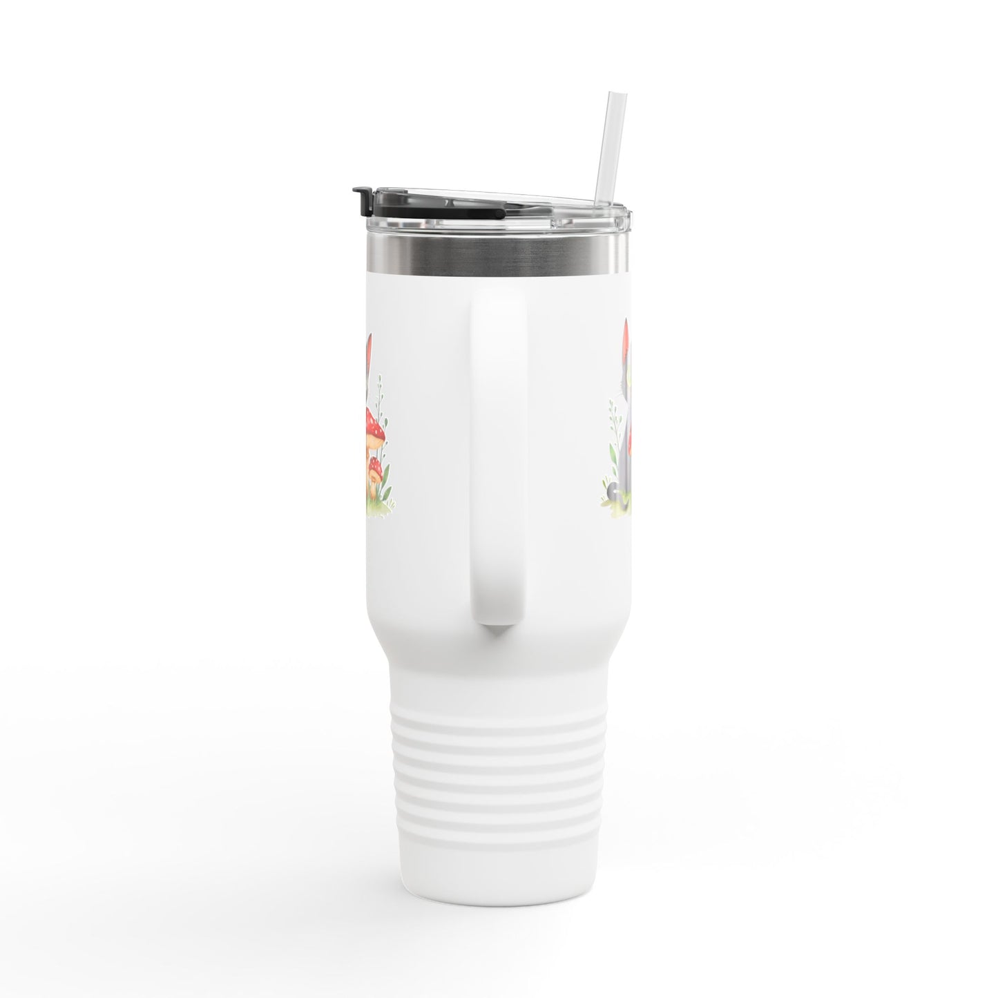Cute Cat & Bunny Insulated Travel Mug - 40oz Drink Holder for Coffee, Tea, Gifts, Animal Lover, Travel