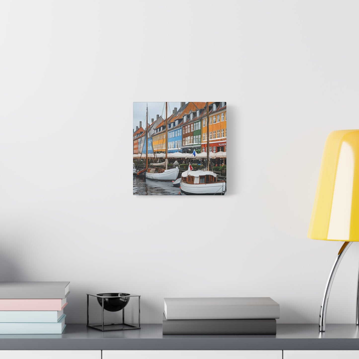 Coastal Canvas Print, Vibrant Harbor Art, Nautical Home Decor, Gift for Sailors, Maritime Wall Art