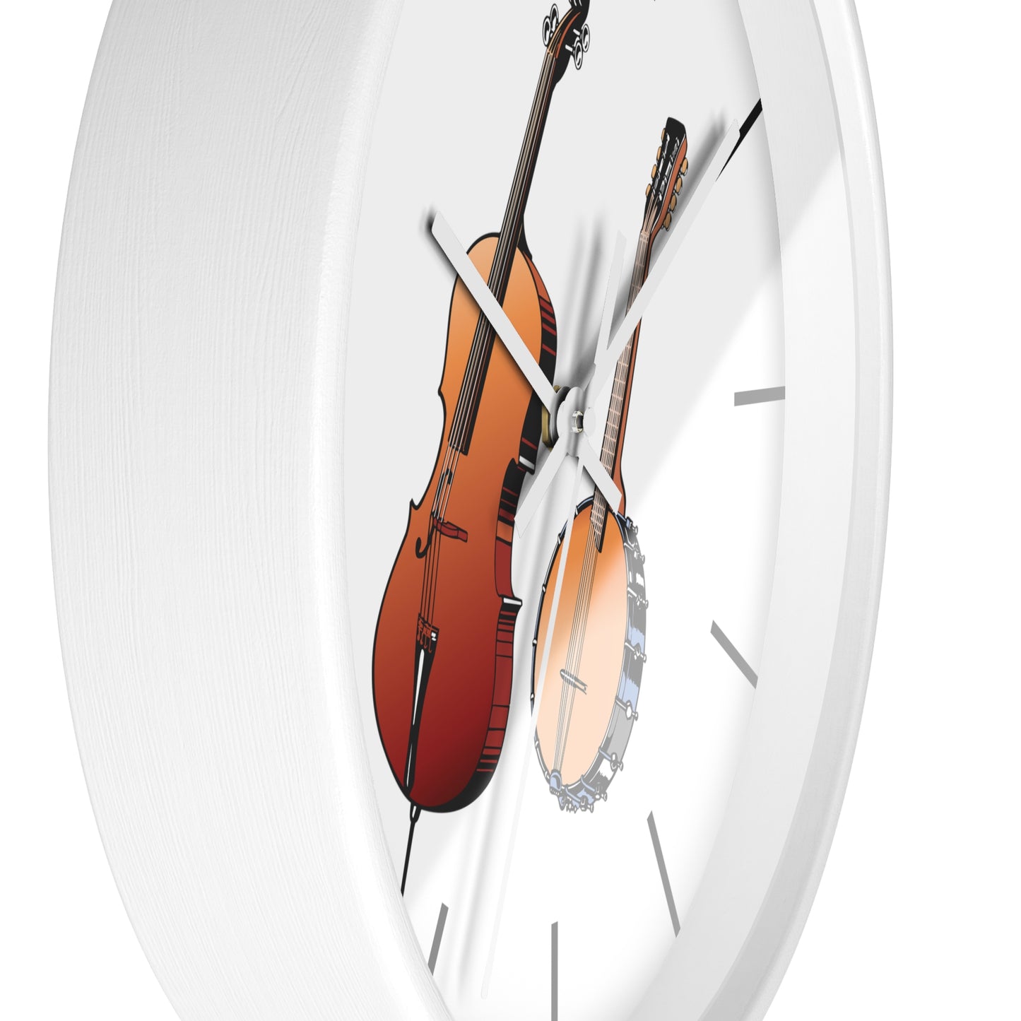 Musical Instruments Wall Clock, Rustic Home Decor, Gift for Musicians, Unique Wall Art, Music Lover's Decoration