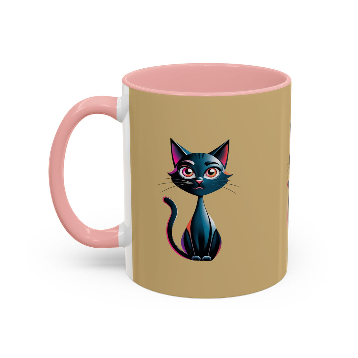 Cute Cat Accent Coffee Mug - Perfect for Cat Lovers, Gift for Birthdays, Home Decor, Animal Enthusiasts, Fun Kitchenware