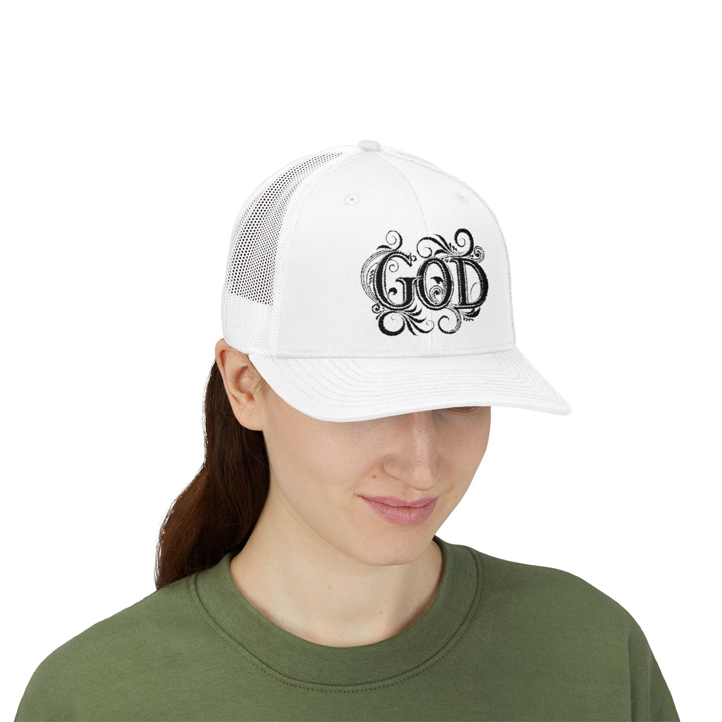 Divine Faith Snapback Trucker Cap - Spiritual Fashion, God Theme hat, Outdoor Style, Gift for Believers, Casual Wear