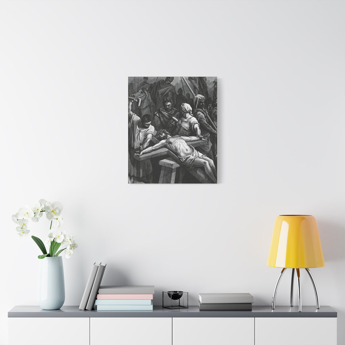 Crucifixion Art Matte Canvas Print – Stretched Religious Wall Decor