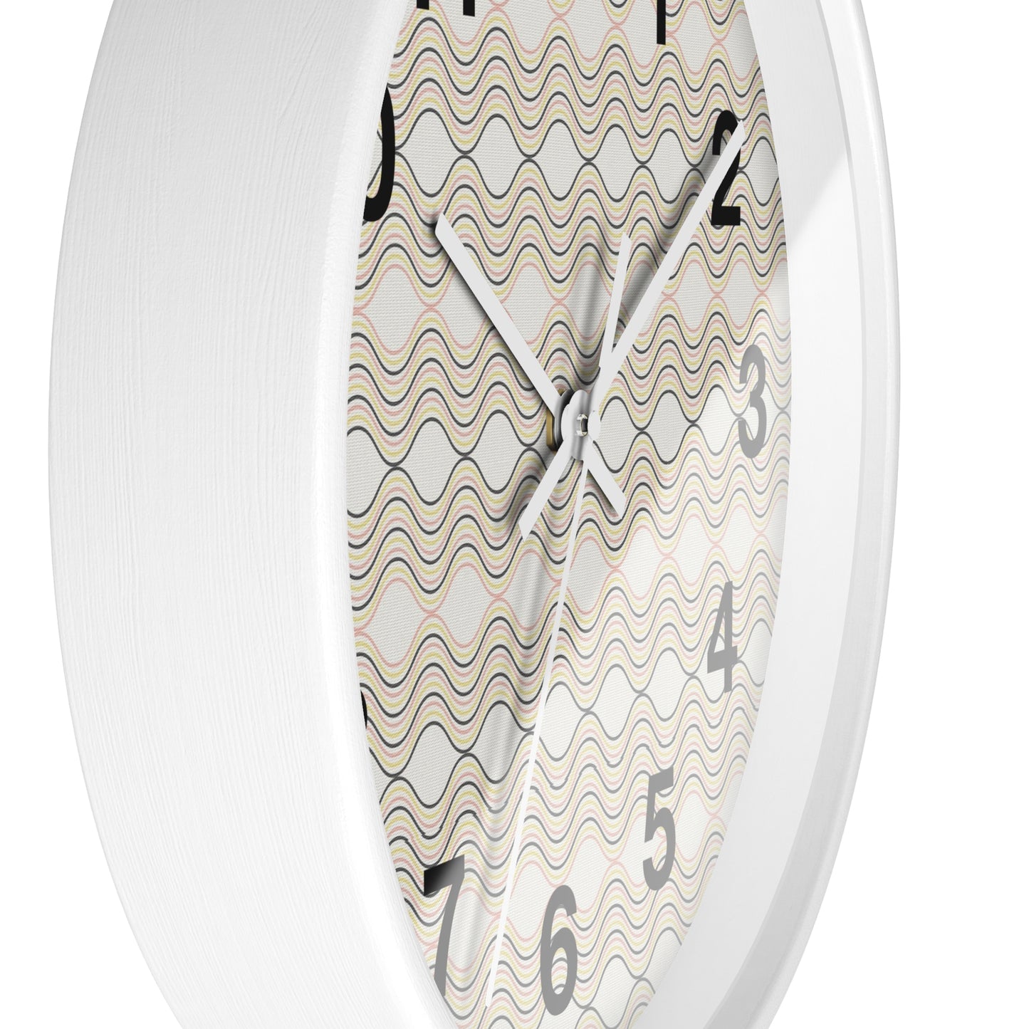 Modern Wave Pattern Wall Clock, Home Decor, Unique Gift, Coastal Vibes, Timepiece, Minimalist Design, Office Decor