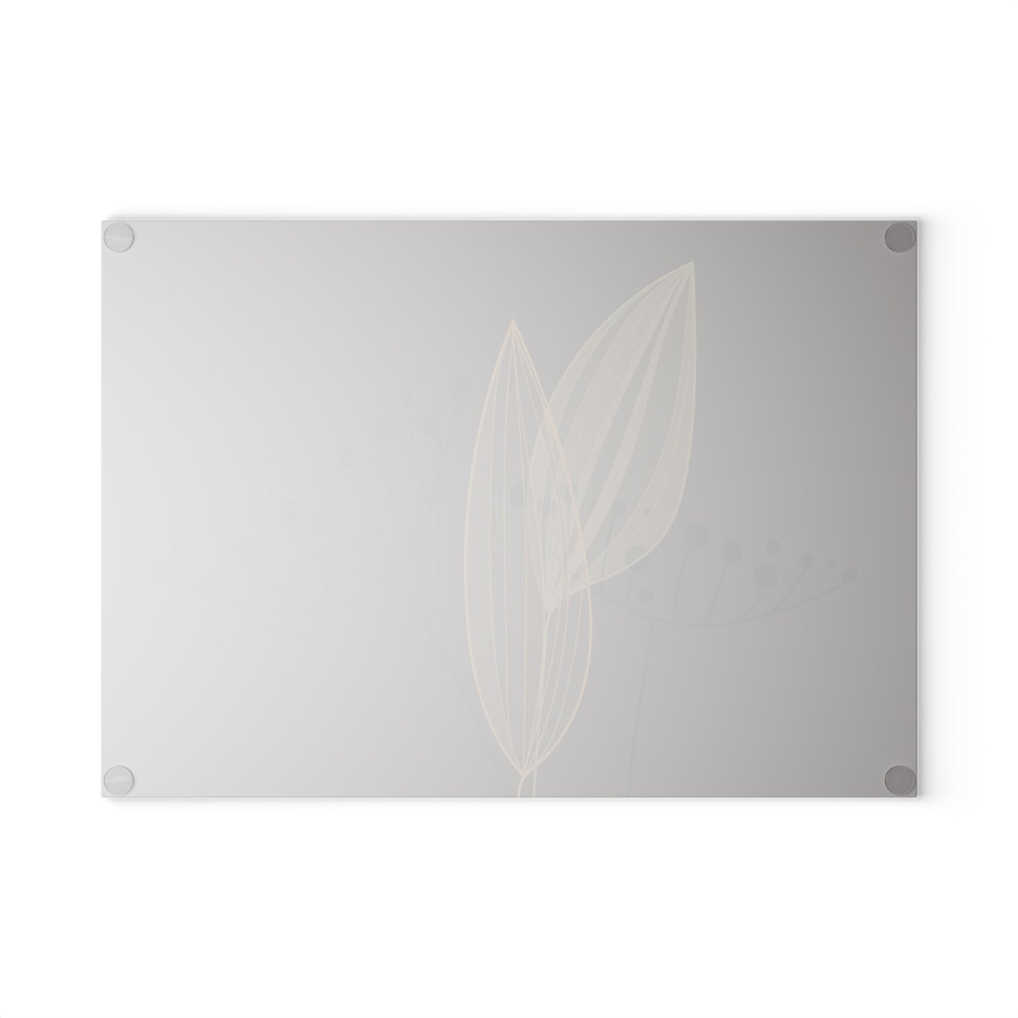 Elegant Glass Cutting Board with Leaf Design, Kitchen Decor, Housewarming Gift, Culinary Art, Modern Kitchen Accessory