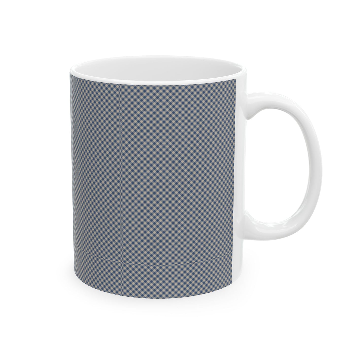 Stylish Checkered Ceramic Mug - Modern Coffee Cup, Daily Use, Gift for Him/Her, Home Decor, Birthday/Housewarming