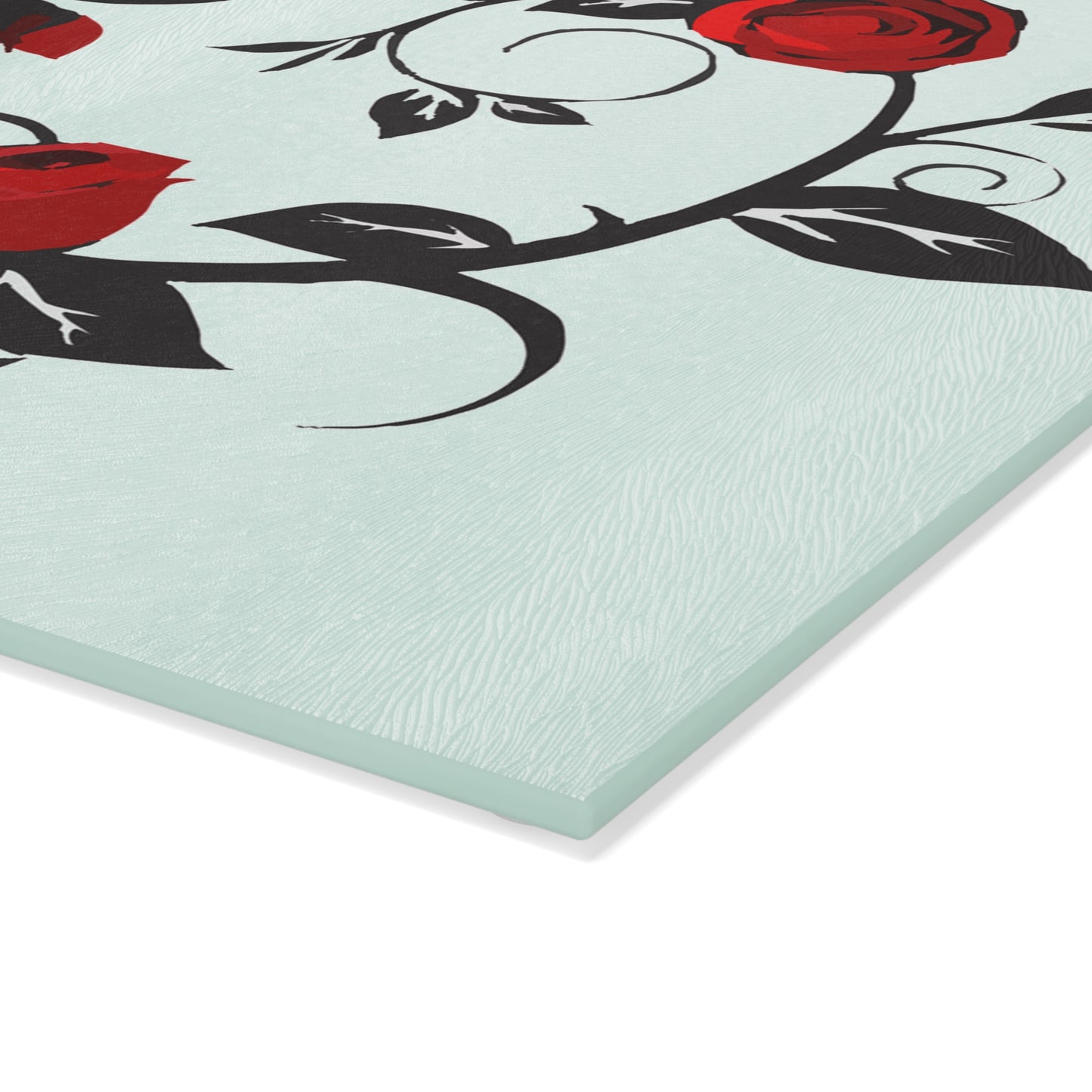 Elegant Floral Glass Cutting Board, Kitchen Decor
