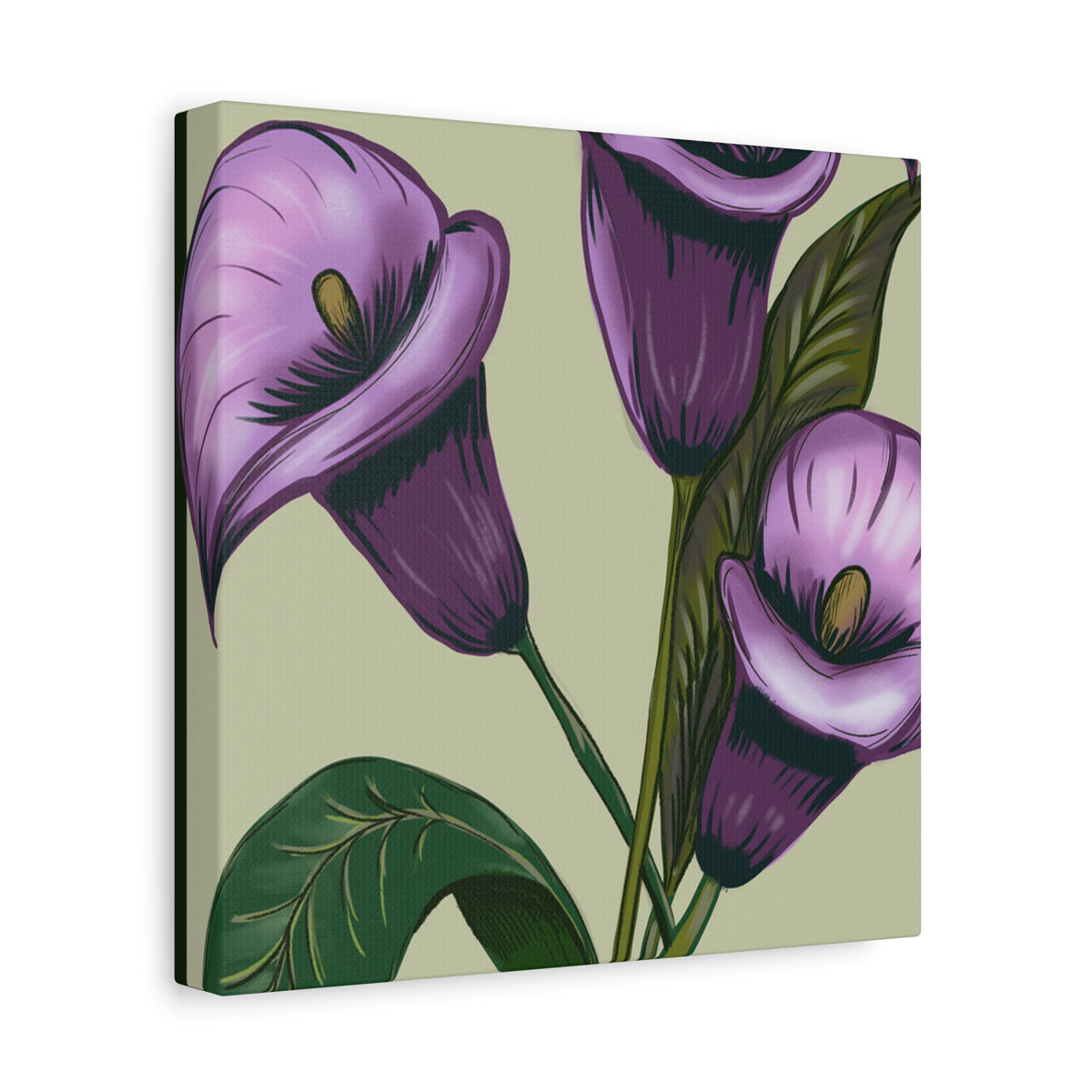 Copy of Matte Canvas, Stretched, 1.25" Purple Flowers