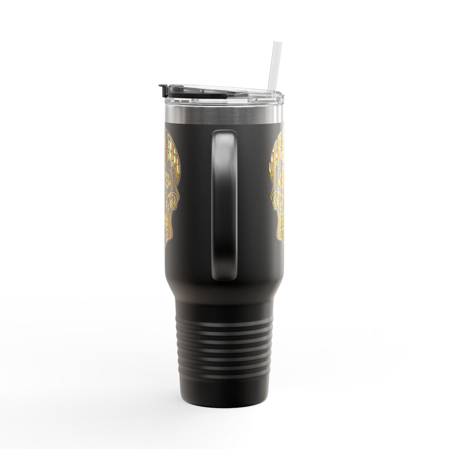 Gothic Skull Insulated Travel Mug, 40oz - Perfect for Coffee, Gifts, Halloween,
