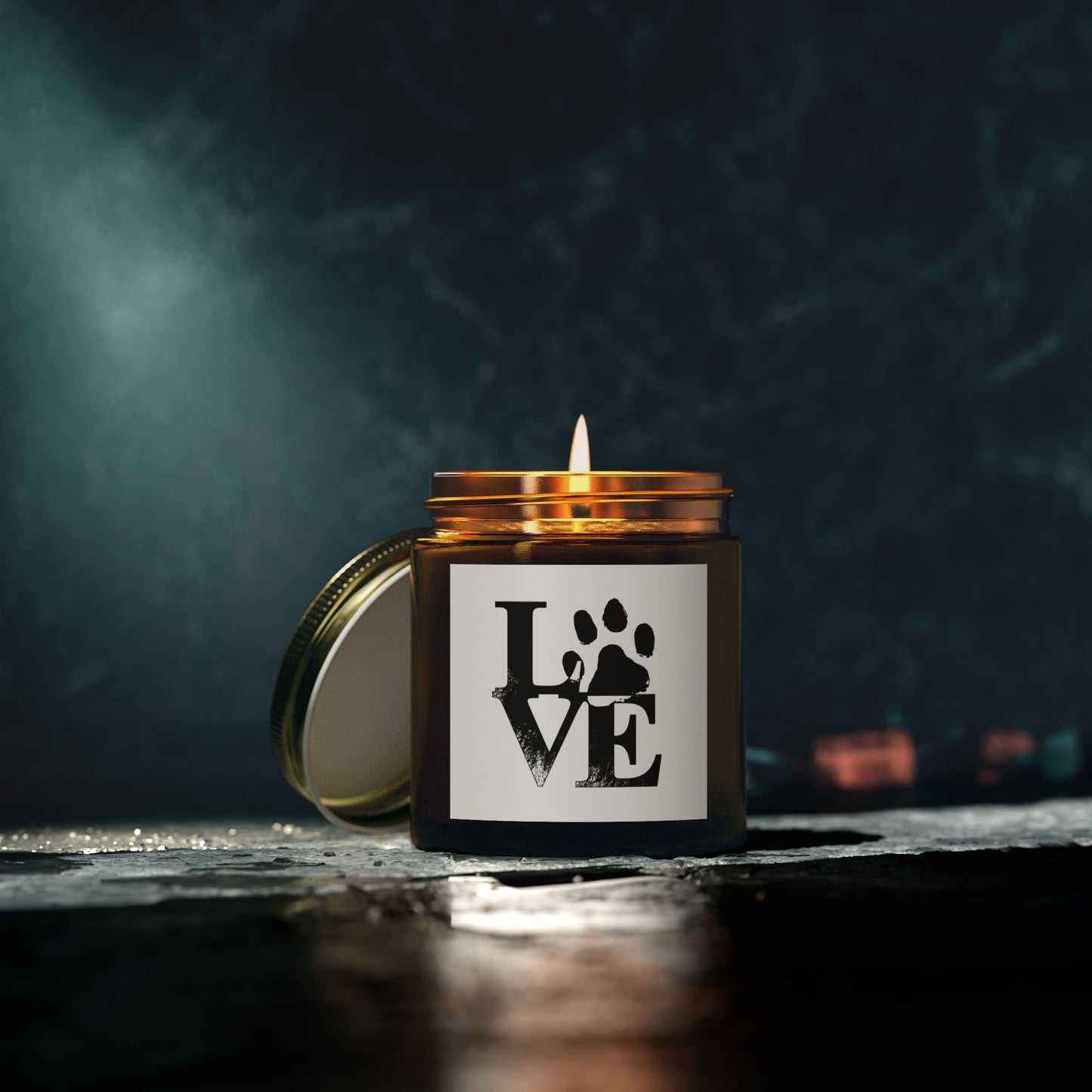 Pet Love Scented Candles - Coconut Apricot Wax for Dog Lovers, Gift for Pet Owners, Home Decor, Cozy Atmosphere, Valentine's Day