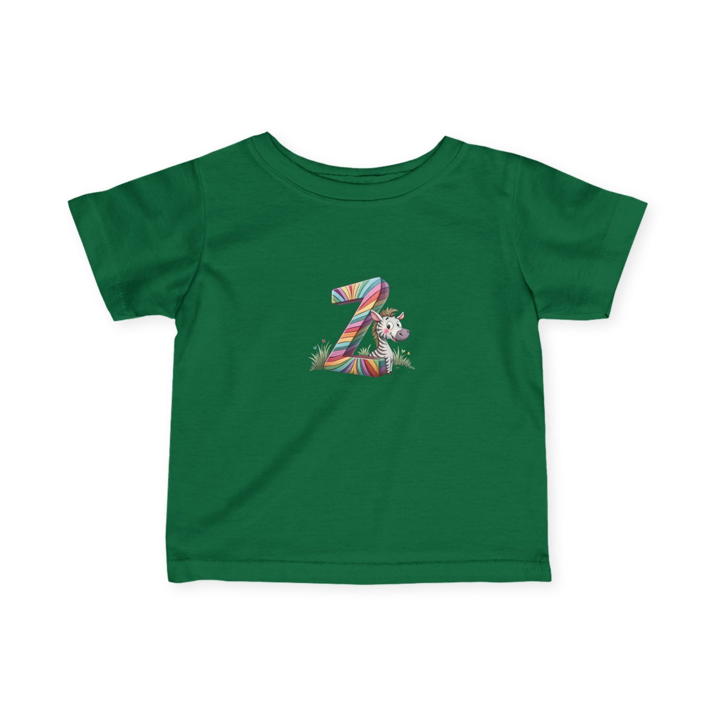 Colorful Number 2 Infant Tee, Cute Baby Shirt, Toddler Clothing, Birthday Outfit, Playful Kid’s Apparel