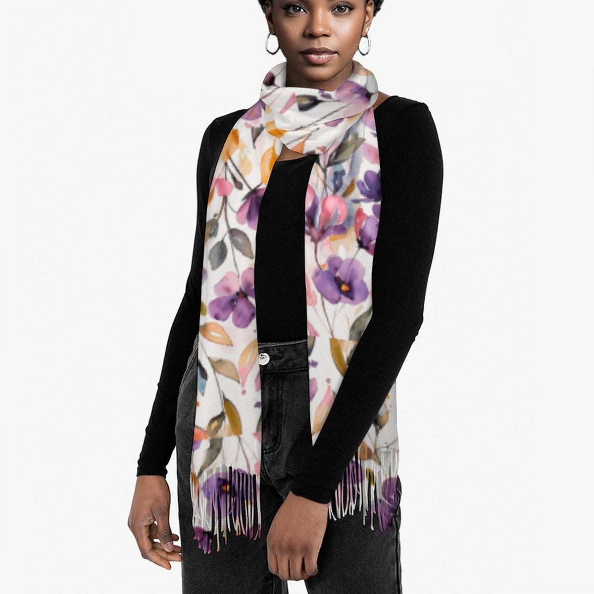 Cashmere-like Tassel Scarf