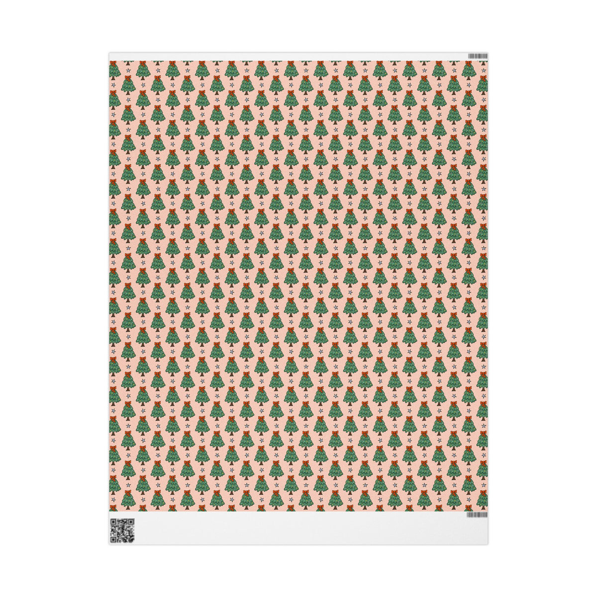 Christmas Tree Pattern Wrapping Paper Roll — Festive Gift Wrap for Holidays & Parties