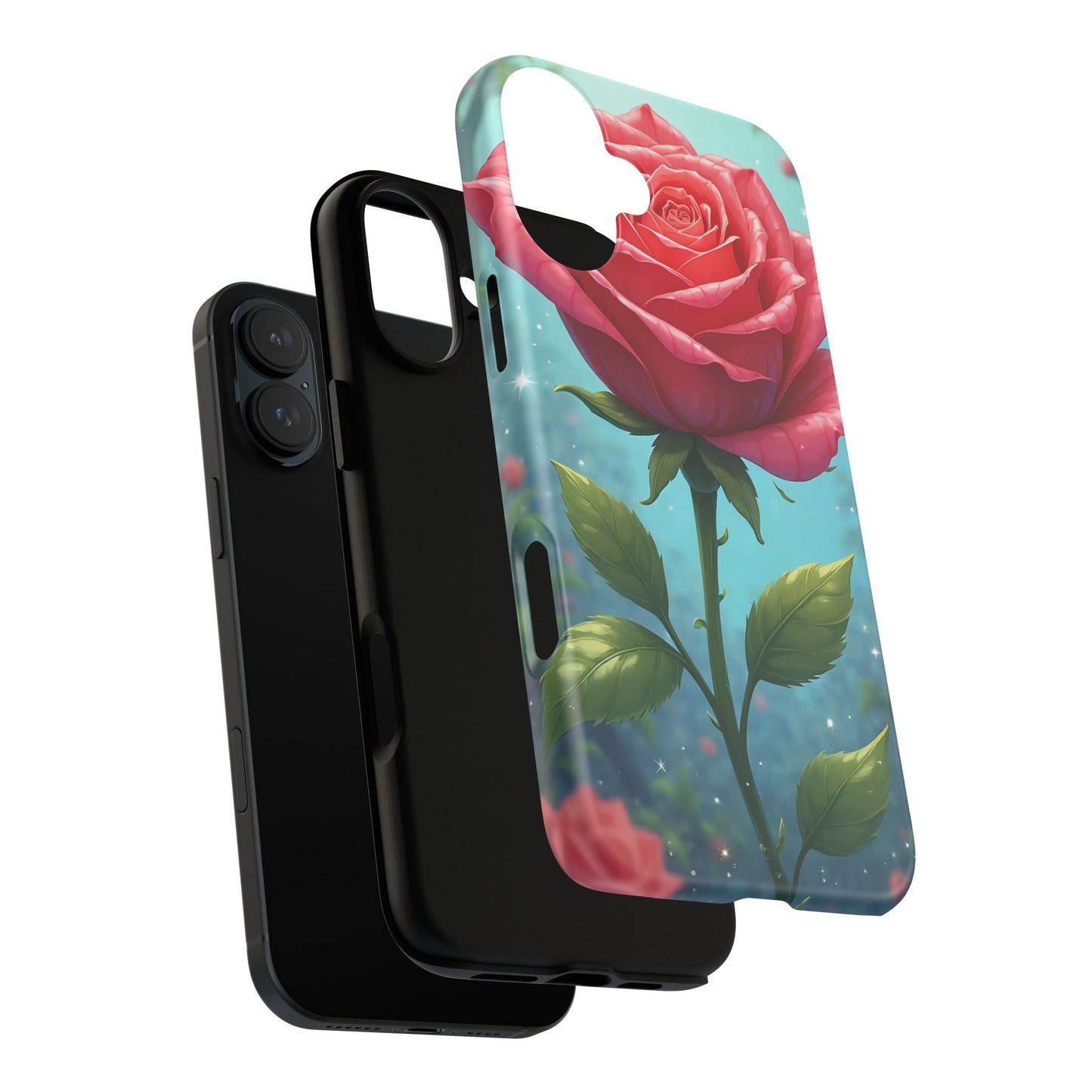 Floral Phone Case, Tough Cases with Elegant Rose Design, Stylish iPhone Cover, Rose Flower Gift for Nature Lovers, Unique Mobile Accessories