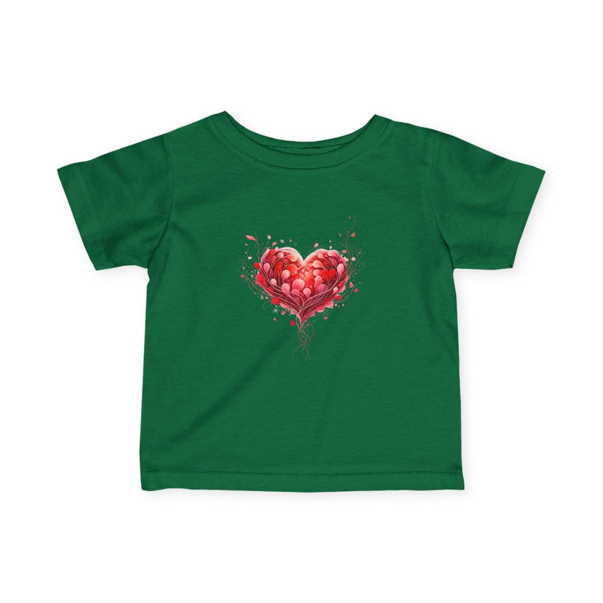 Infant Tee with Watercolor Heart – Baby Valentine Shirt