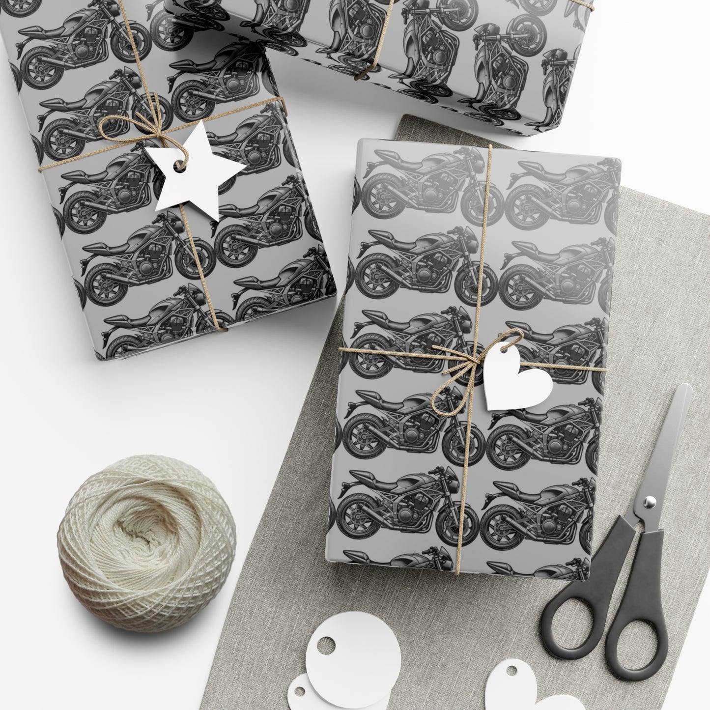 Motorcycle Gift Wrap Papers, Biker Party Wrapping Paper, Motorcycle Lover Presents, Unique Gift Wrap, Birthday and Christmas Wrapping