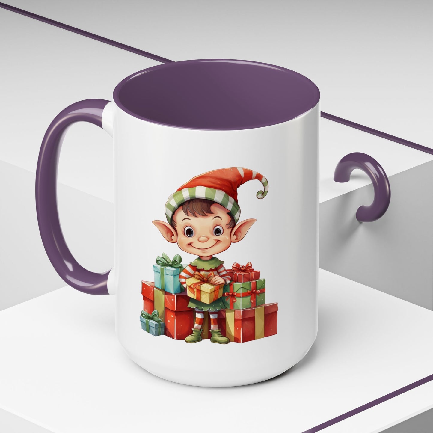 Holiday Elf Coffee Mug - Festive Gift Mug, Christmas Decor, Cute Elf Mug, Coffee Lover Gift, Winter Holiday Drinkware