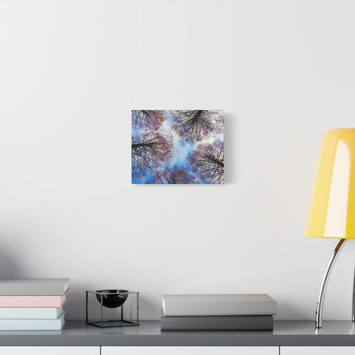 Canopy Sky Canvas Print — Winter Tree Tops Wall Art