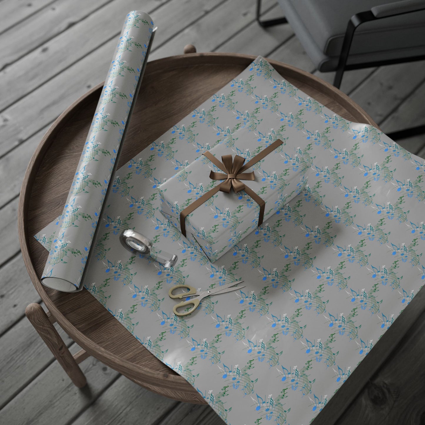 Elegant Music Note Wrapping Paper for Special Occasions, Perfect for Gifts, Birthdays, Holidays, Artsy Celebrations, Eco-Friendly