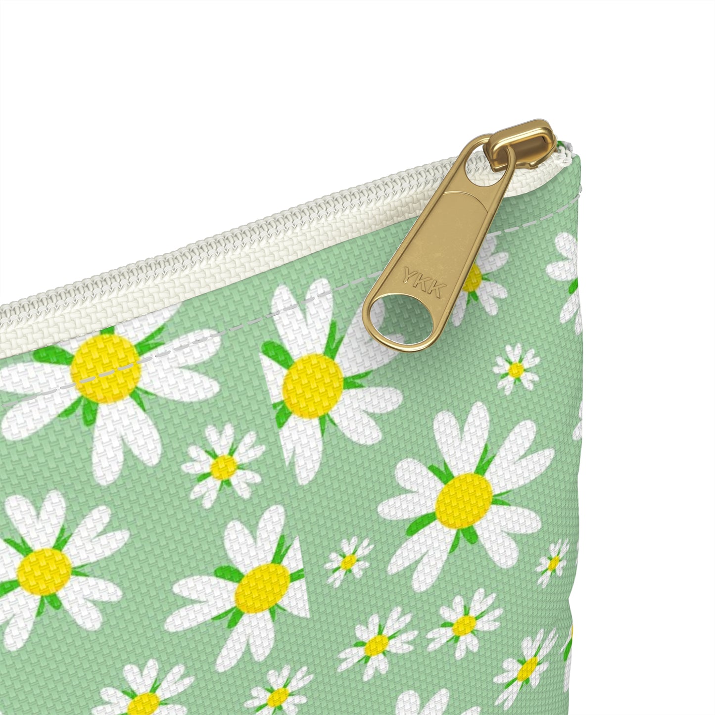 Floral Accessory Pouch for Organizing Essentials, Travel Makeup Bag, Spring Floral Zip Bag, Cute Gift for Women, Daisy Print Clutch