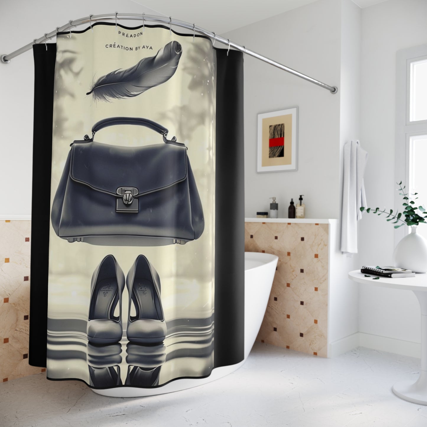 Elegant Fashion Shower Curtain, Modern Home Decor