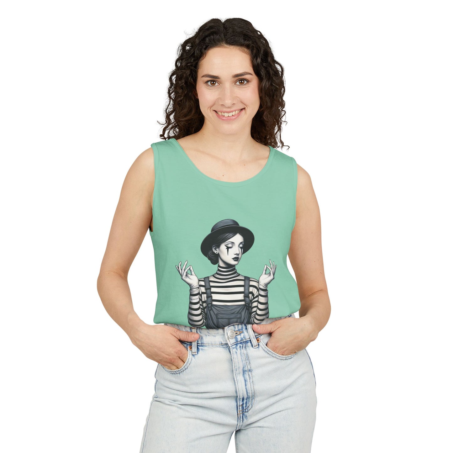 Bohemian Chic Tank Top with Artistic Print, Casual Summer Wear
