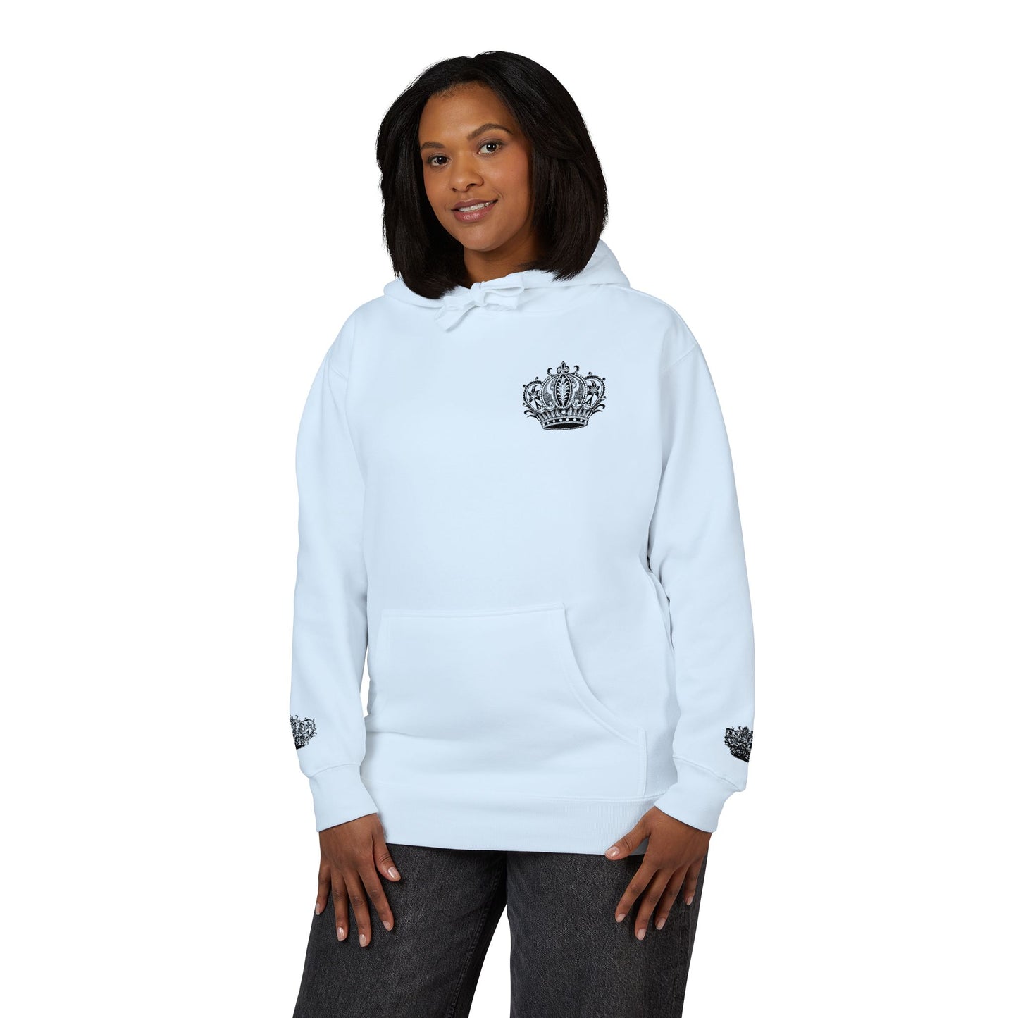 Crown Floral Unisex Fleece Hoodie | Cozy Streetwear, Perfect Gift for Him & Her, Autumn Fashion, Casual Wear, Trendy Outfit