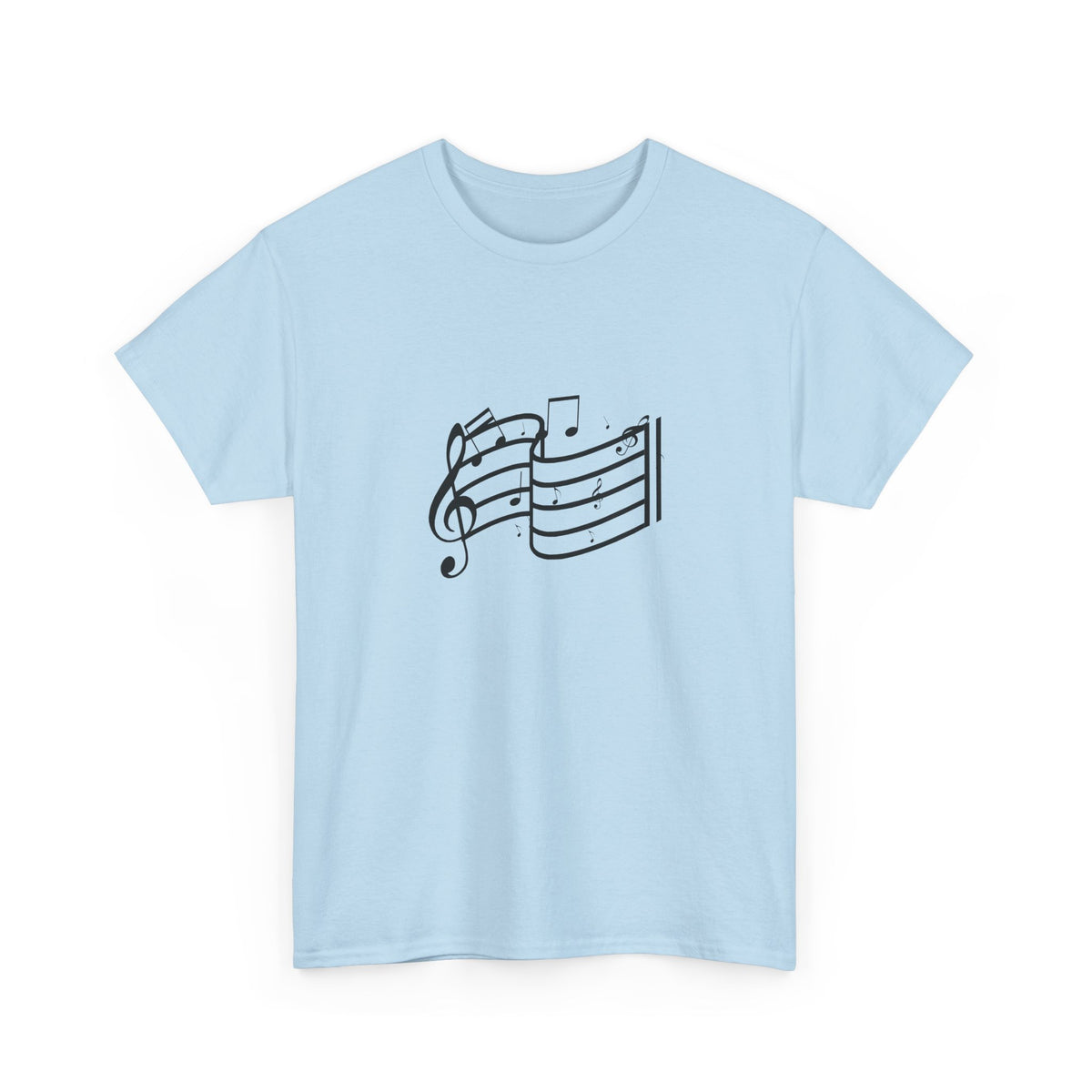 Music Notes T‑Shirt — Minimalist Sheet Music Tee for Musicians & Music Lovers