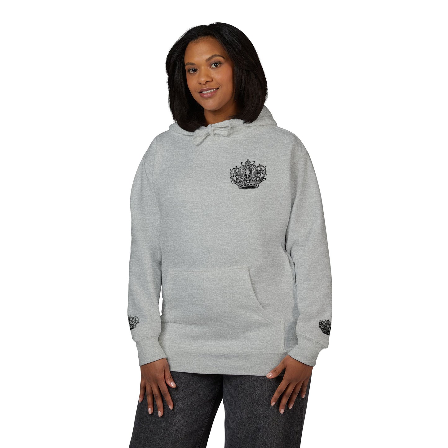 Crown Floral Unisex Fleece Hoodie | Cozy Streetwear, Perfect Gift for Him & Her, Autumn Fashion, Casual Wear, Trendy Outfit