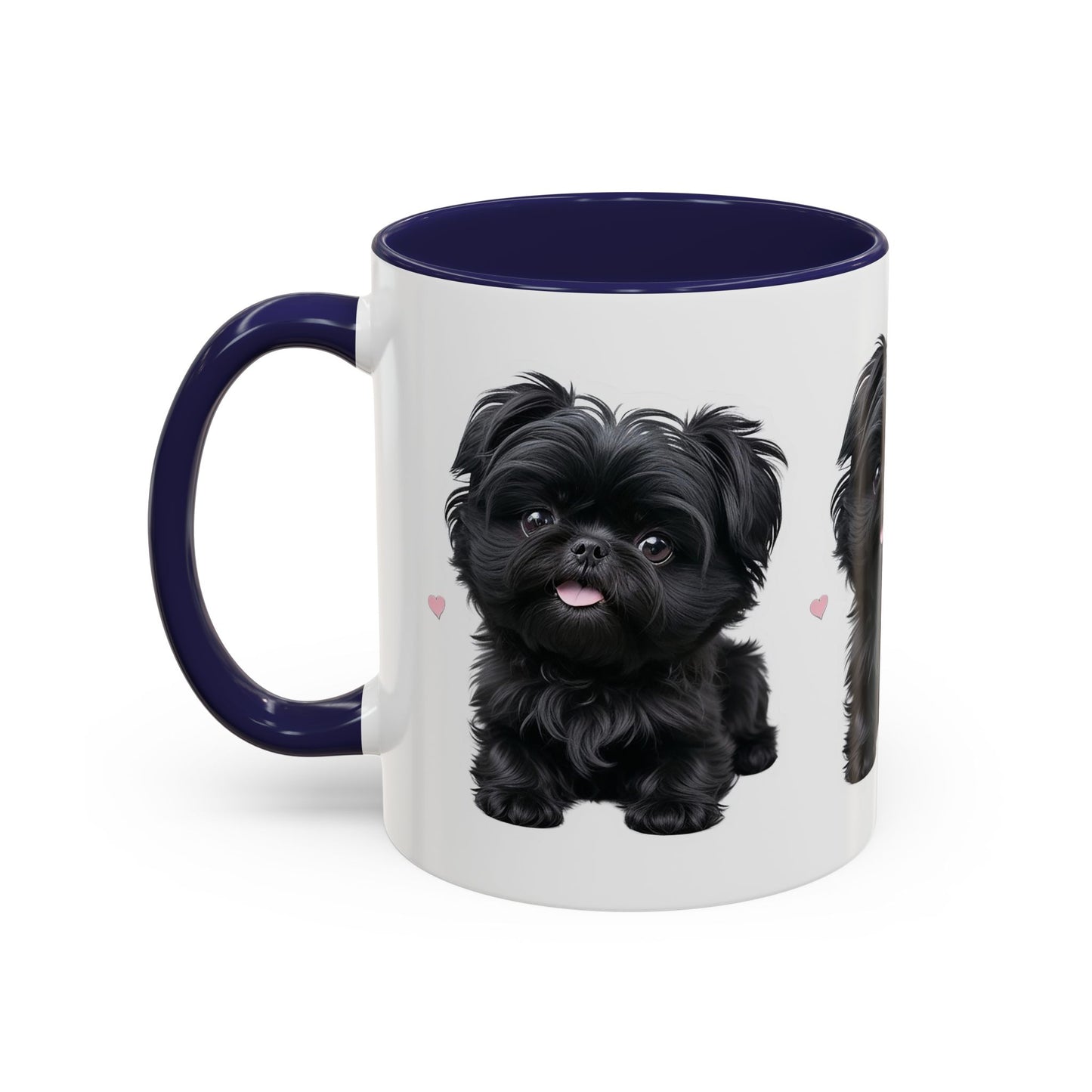 Cute Pug Accent Coffee Mug, Pet Lover Gift, Coffee Cup, Dog Mom Mug, Black Dog Ceramic Mug