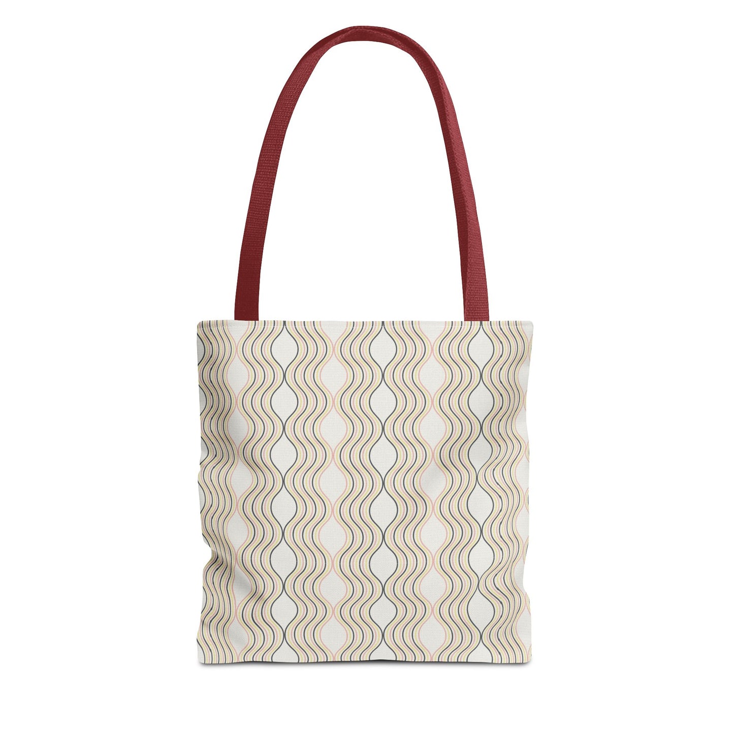 Waves Pattern Tote Bag, Boho Chic Handbag, Everyday Carry, Beach Bag, Gift for Her, Eco-Friendly Style