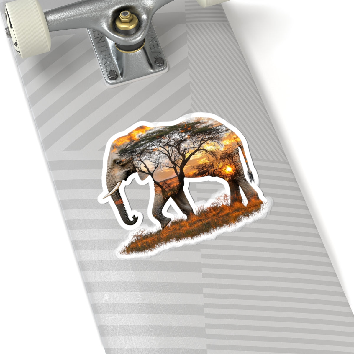 Wildlife Elephant Kiss-Cut Stickers - Nature Lover Decor, Laptop Sticker, Scrapbooking, Gift for Animal Enthusiasts