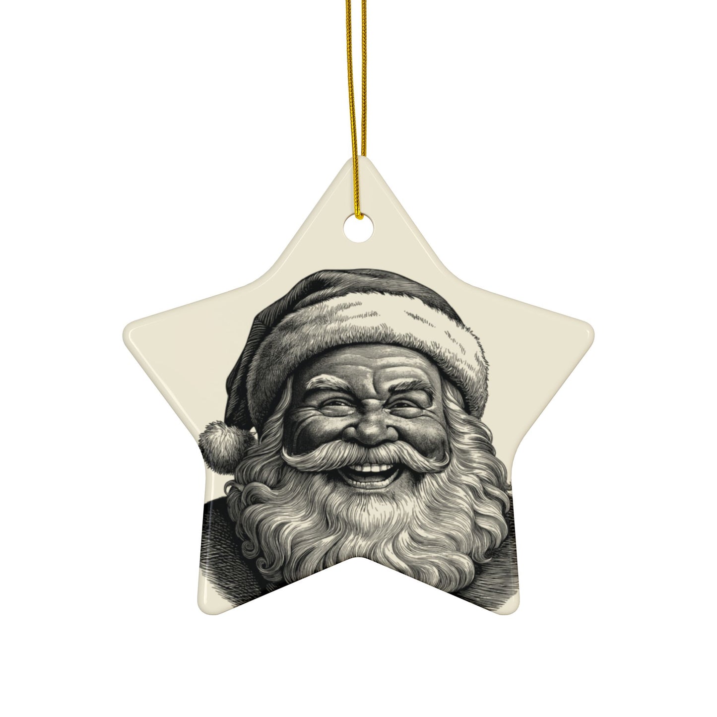 Festive Ceramic Ornaments, 2-Sided Print for Christmas Decor, Personalized Holiday Gifts, Winter Decorations, Santa Claus Ornaments