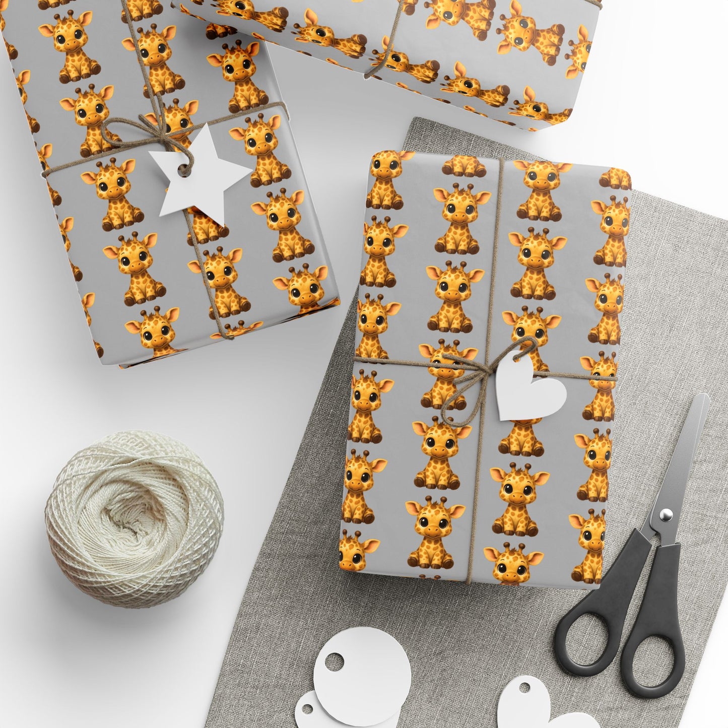 Cute Giraffe Wrapping Paper, Fun Gift Wrap, Animal Print Wallpaper, Party Supplies, Baby Shower Decorations, Eco-Friendly Decor