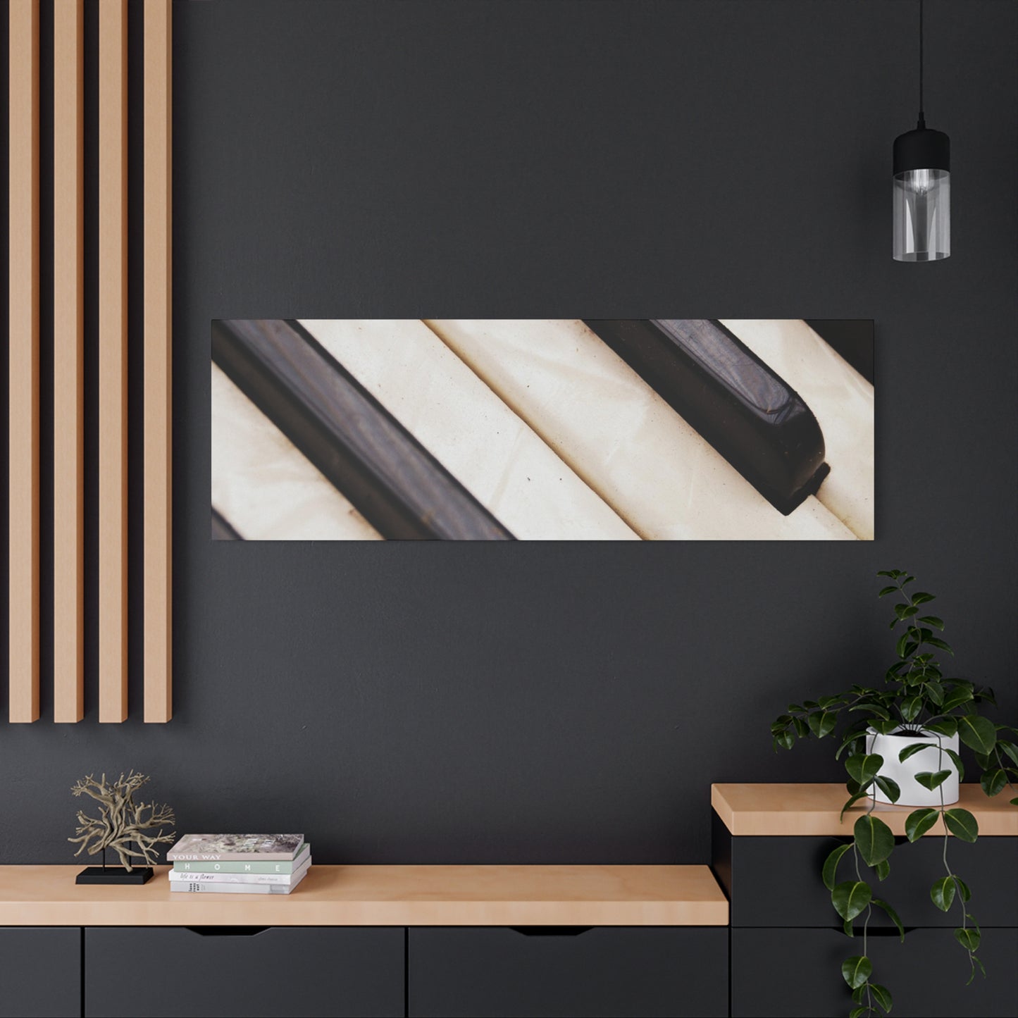 Piano Keys Canvas Wall Art, Music Decor for Home, Perfect Gift for Musicians or Music Lovers