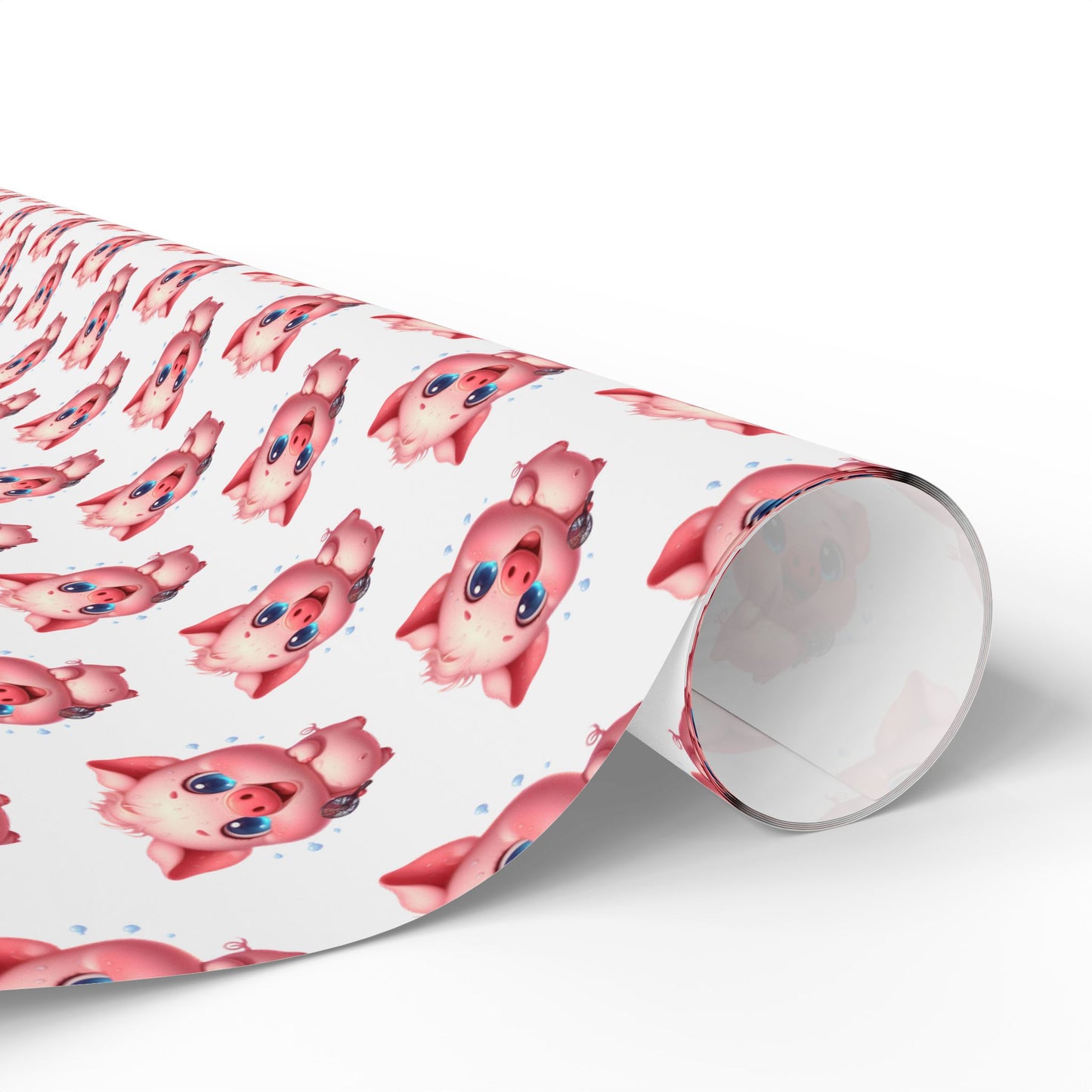 Cute Piggy Wrapping Paper, Gift Wrap for Birthdays, Baby Showers, Holidays, Kids Parties, Festive Occasions