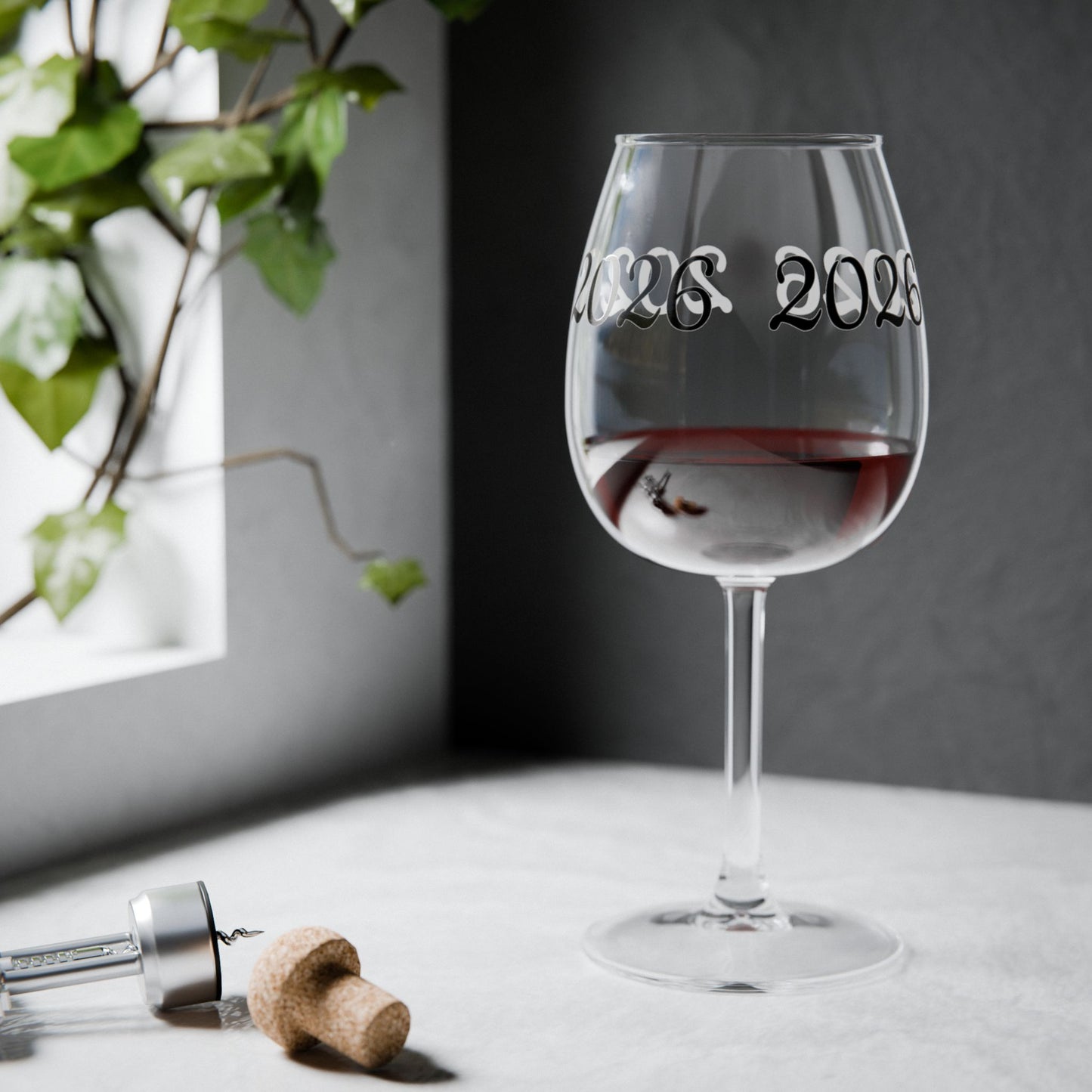 2026 Celebration Wine Glass — 12oz Engraved Party Stemware