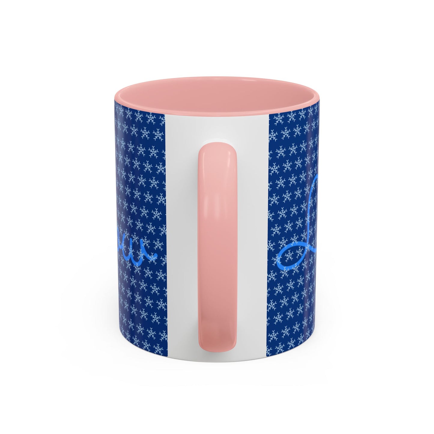 Snowy Night Accent Coffee Mug - Cozy Winter Drinkware, Seasonal Gifts, Holiday Décor, Comfortable Sipping, Blue Design