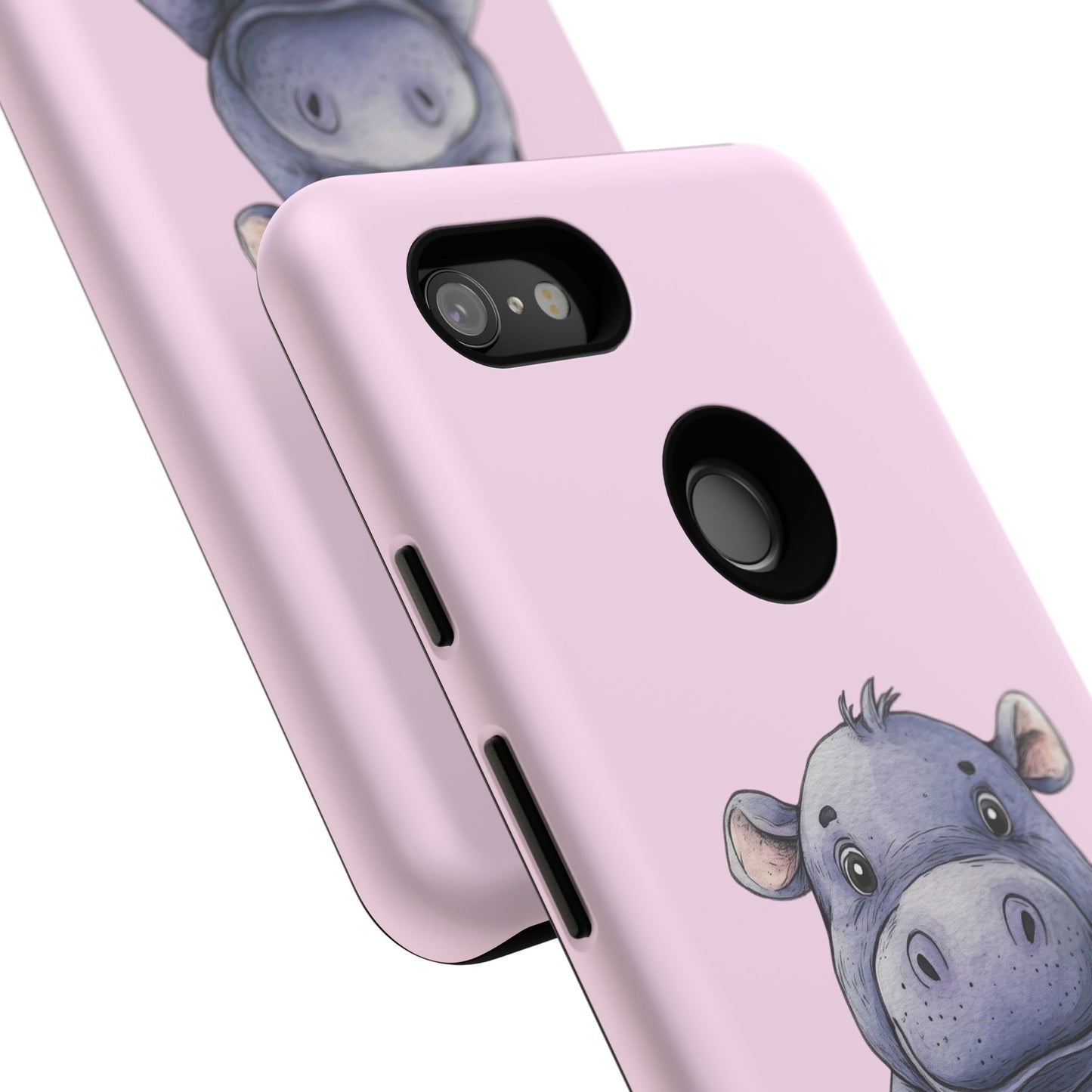 Cute Hippo Phone Case - Tough Cases, Animal Phone Cover, Kawaii Accessories, Gifts for Kids, Unique Tech Gear