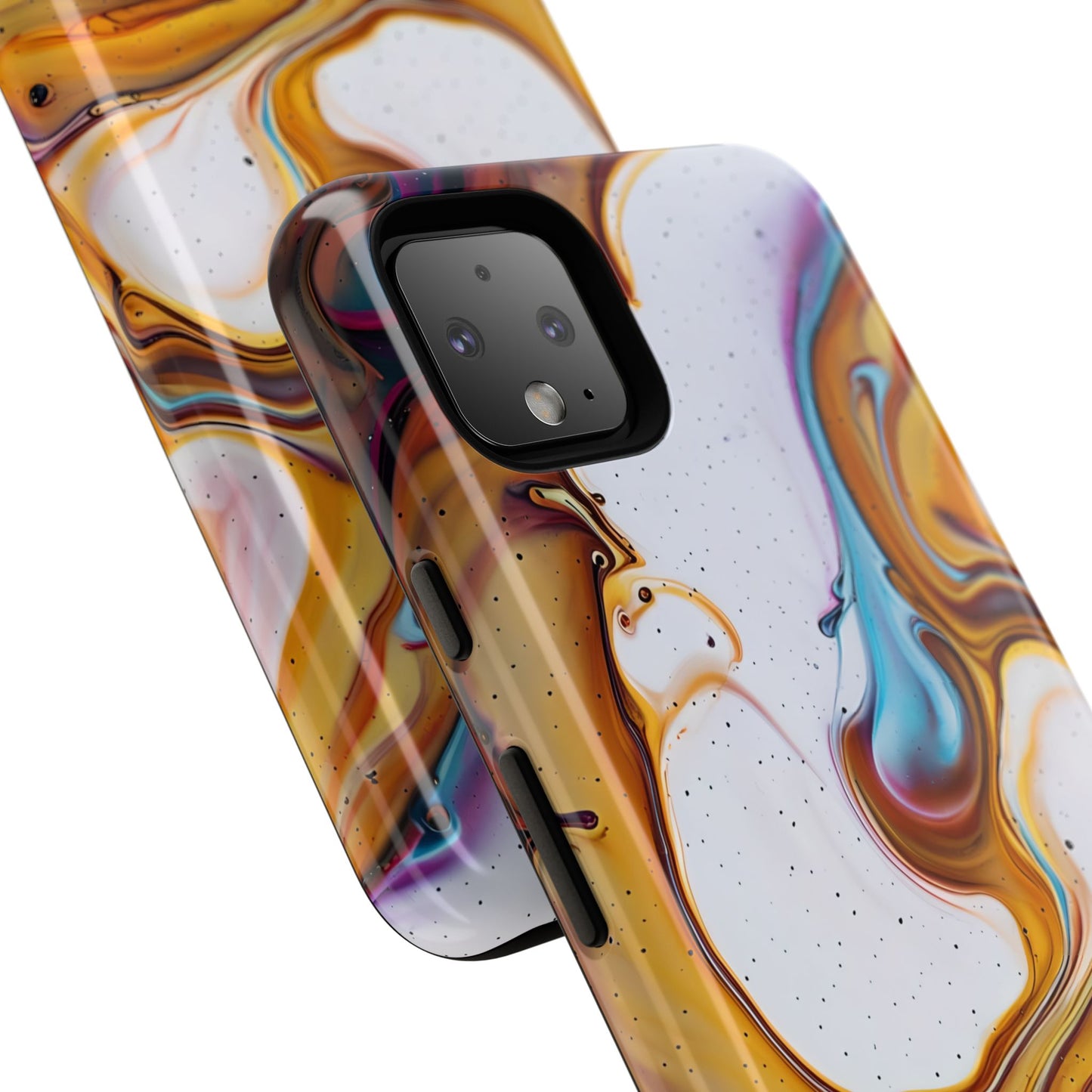 Artistic Phone Case, Tough Cases with Colorful Marble Design